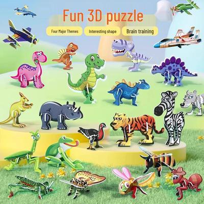 Children's Insect 3D Jigsaw Puzzles - Educational Assembly Toys for Early Learning