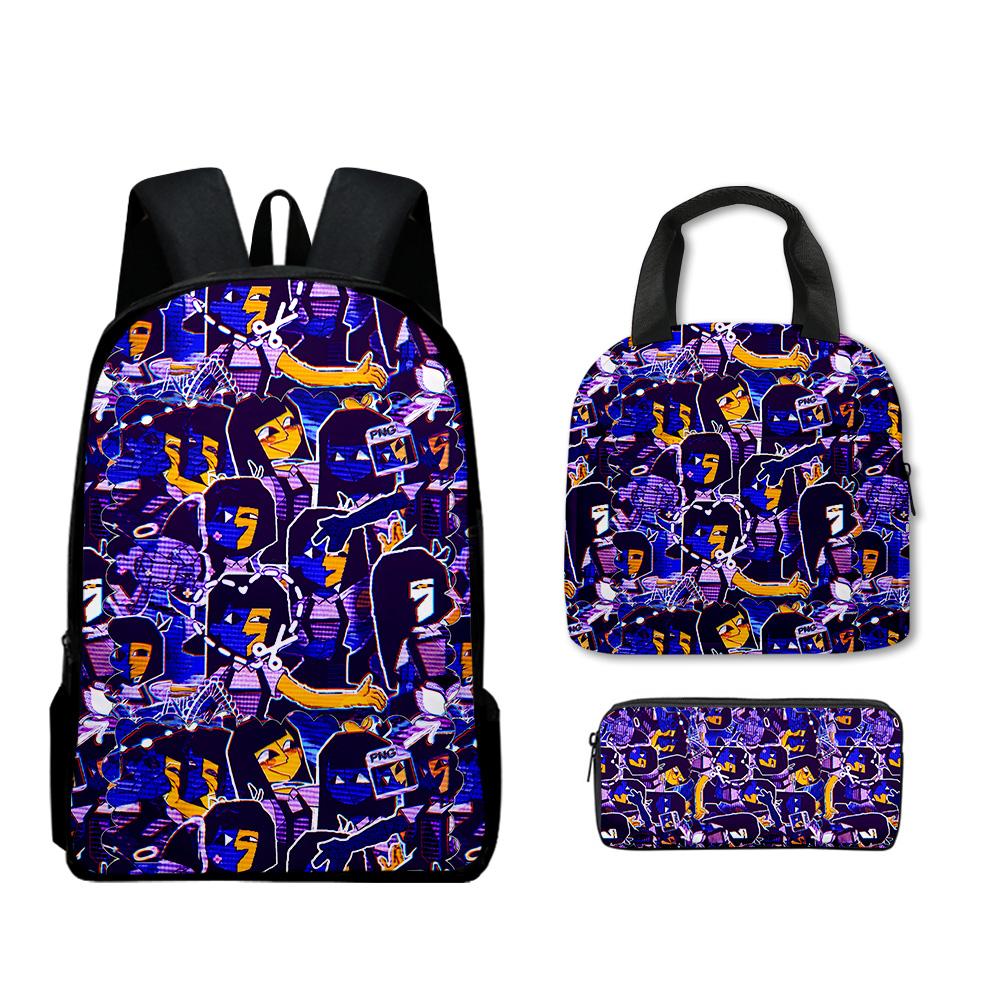 Trendy Popular Funny Novelty ENA Dream BBQ 3D Print 3pcs/Set Student School Bags Laptop Daypack Backpack Lunch bag Pencil Case