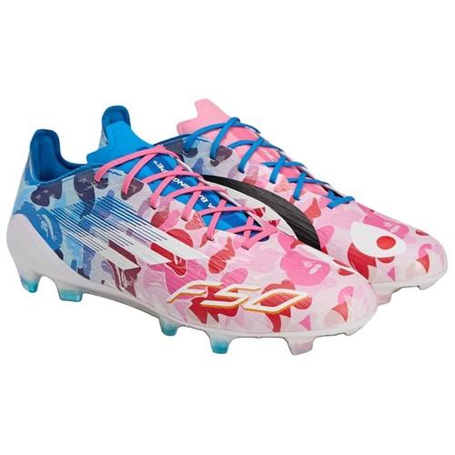 BAPE x Adidas F50 ELITE Futbol Kramponları Erkek Pembe Mavi JS0573