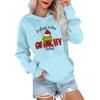 Women's Casual Comfortable Neck Hooded Long Sleeve Christmas Print Warm Sweatshirt