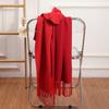Double-sided Two-color Scarf for Women Autumn and Winter High End New Wool Scarf Shawl Imitation Cashmere Scarf