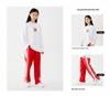 DK Kids' Retro Contrast Wide-Leg Pants – Autumn Casual Sportswear for Girls & Boys