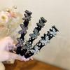 Wavy Rhinestone Hair Hoop Korean Style Butterfly Hair Band Retro Star Headband  Female
