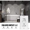 GFCI Outlet Receptacle-20 amp WR Tamper Resistant Electrical White Self Testing Duplex Ground Fault Circuit Interrupter Outlet UL Certified for