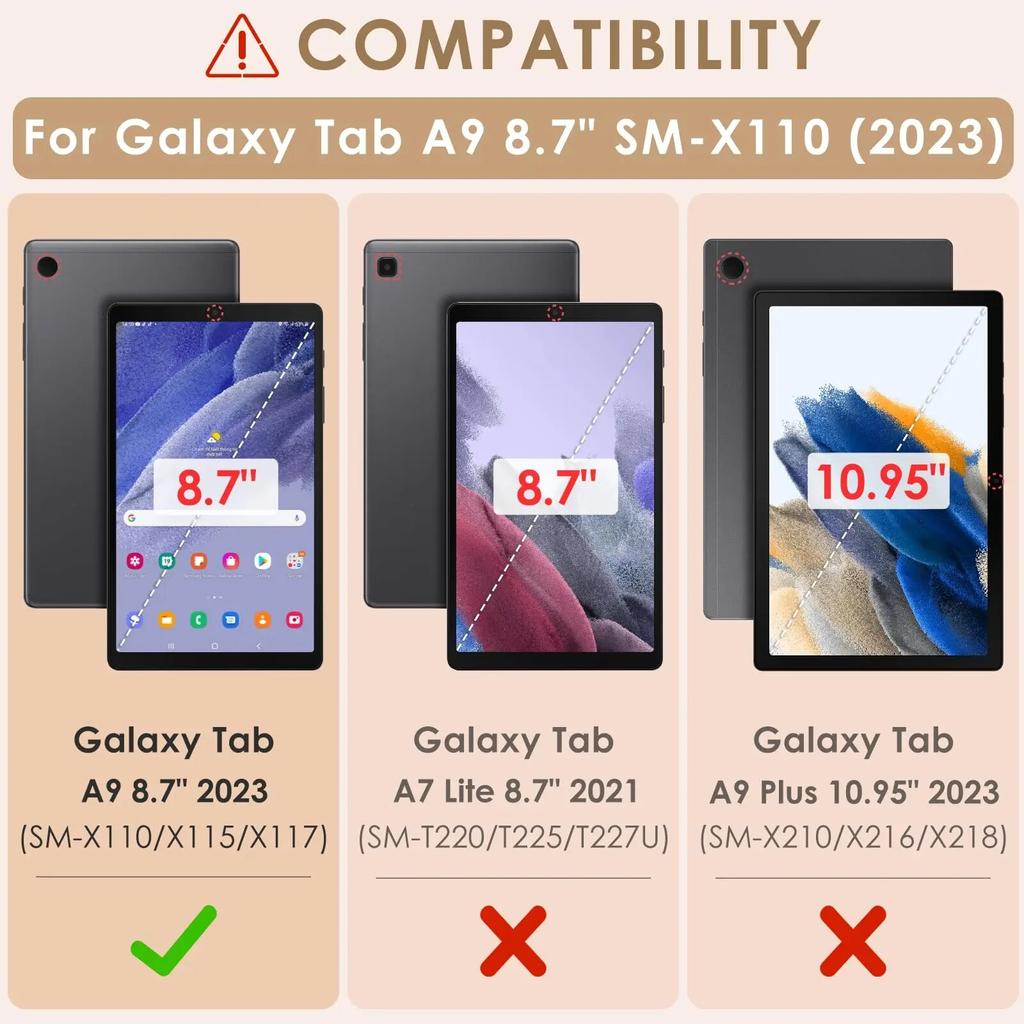 Tempered Glass For Samsung Galaxy Tab A9 8.7 2023 SM-X110 SM-X115 X110 X115 X117 Full Coverage Screen Protector Tablet Film