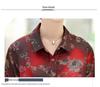 Women's Summer Fashion Silk Blouse for Middle-aged Mothers - Three-quarter Sleeve Top