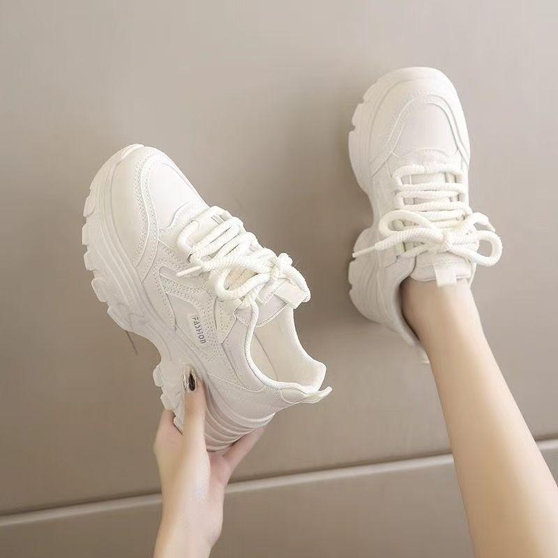 Dad Shoes Girl 2025 New Student Breathable Mesh Shoes Korean Edition Trendy Versatile Thick-soled Women's Shoes