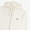 Fred Perry [Sport] Zip-Through Hooded Sweatshirt - Ecru/Oxblood/Grassroots Afpm2617536-84A