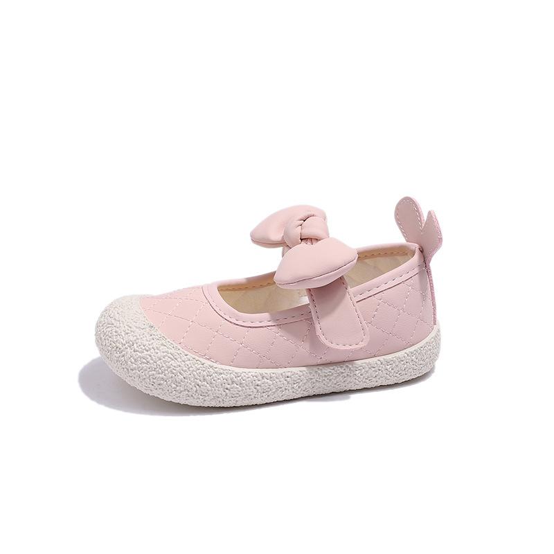 

2025 autumn new girls princess shoes Velcro baby girl bow dress shoes little girl leather shoes square mouth shoes 21-26 yards, 6 pairs in one hand розовый