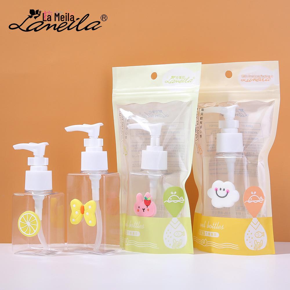 Lateinamerikanische Cartoon PETG Reiseflasche 80/100ML für Wasser und Creme