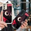 Phone Case: 2D Flat Samsung Galaxy A34 A35 M05 M06 S20 S22 S21 FE Plus 5G Tiered Protective Case, Peeking Black Cat, Christmas and Halloween Gift