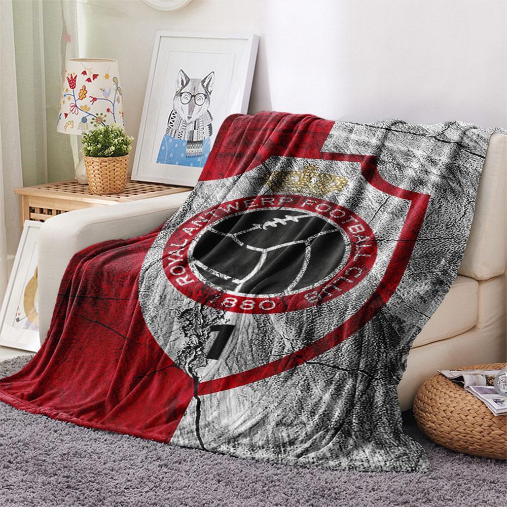 1PC Royal Antwerp FC Patterned Flannel Blanket Suitable For All Seasons for Home Decor Warmth and Comfort Gifts Holiday Present