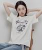 MIND BRIDGE WOMEN [W][Collins] Supima_Graphic Oversized T-Shirt - 2 Colors