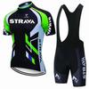 Strava Bicycles Cycling Jersey Set MTB Mens Cycling Maillot Summer Cycle T-Shirt Bib Shorts Suit Triathlon Mountain Bike Clothes