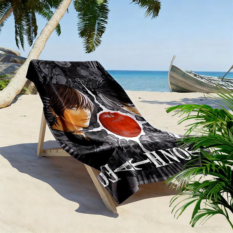 Death Note Print Beach Towel, Large Soft Quick Dry Towel for Beach Camping Swimming