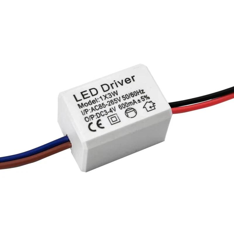LED Driver Adapter 1Pcs Power Supply Transformer DC 3-4V 600mA for 1W 2W 3W Reading Lamp Projects