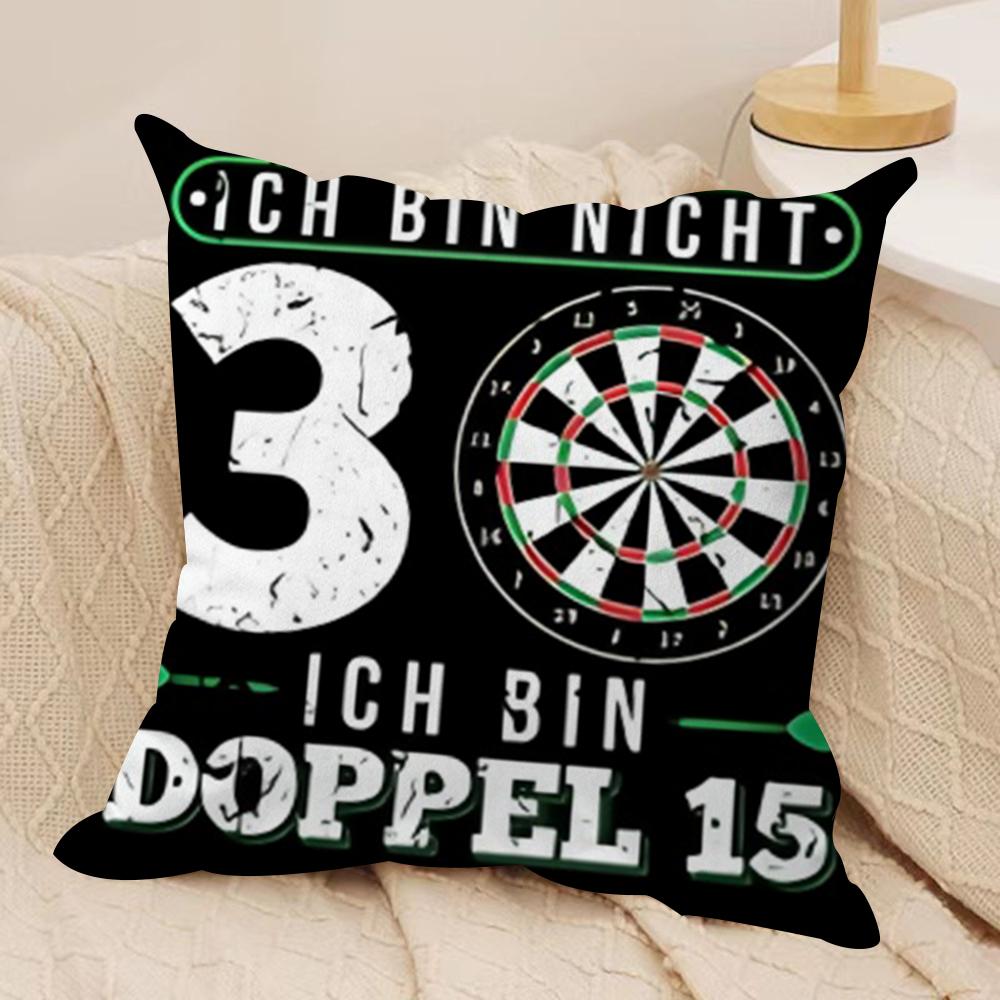 

Funny ICH BIN BULLSEYE Cushion Cover Soft Plush Fabric DoubleSided Printed Cushion Covers for All Seasons Modern Home Decor 30x30cm