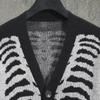 Unisex Pletené svetry se žakárovým vzorem Jarní Podzimní Ležérní Volný Kardigan pro Muže Ženy Nadměrná velikost Halloweenské Y2K Kardigany