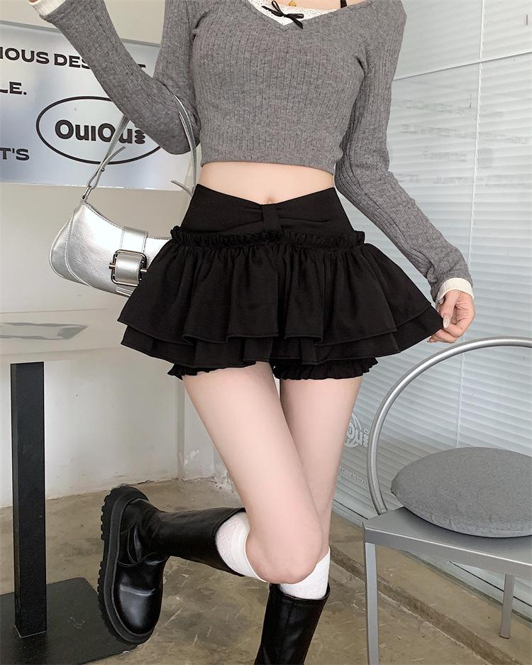 

White Puffy A-line High Waist Ballet Style Mini Skirt for Women - Summer 2025 Design Small чёрный