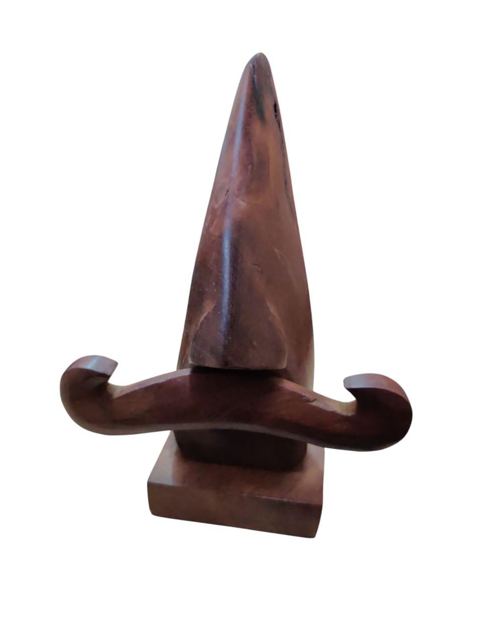 

@ Wooden Mustache Design Spectacle Holder Brown Color 155Gm