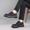 Fashion Men Shoes Black Fashion Business Leather Shoe Platform Oxfords Anti-slip Thick Tottom Male Derby Shoe New Male Outdoor Footwear