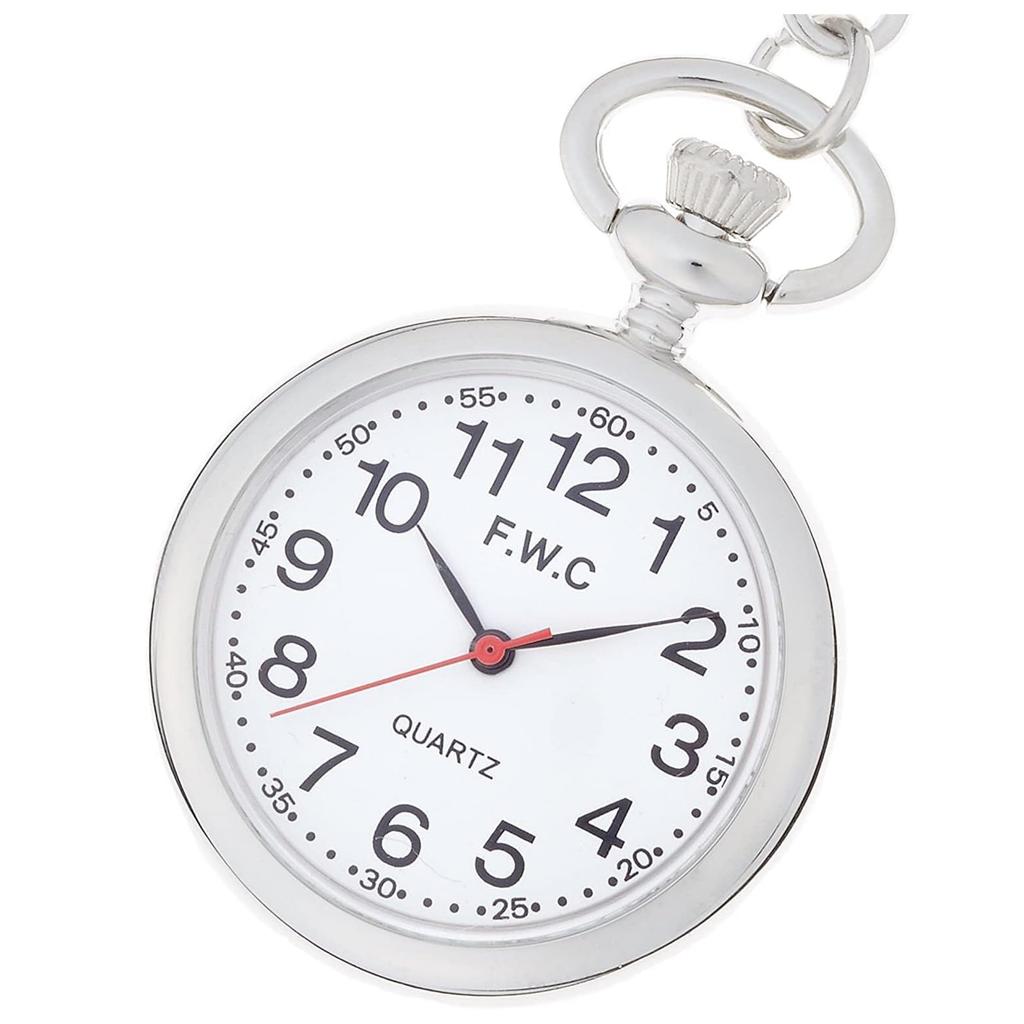 Fieldwork Women's Pocket Watch, Keychain Watch, DT111p-1, White