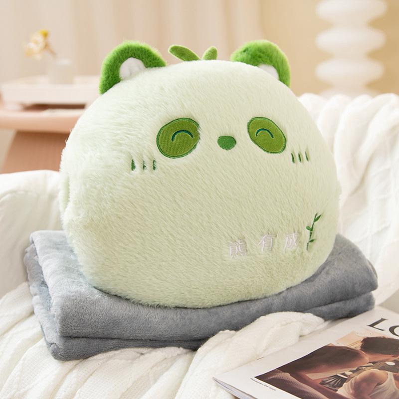 Cute Pig Pig Big Goose Plush Toy Dual-Purpose Pillow Blanket Office Nap Pillow Soft Warm Hand Cover Pillow Small Blanket