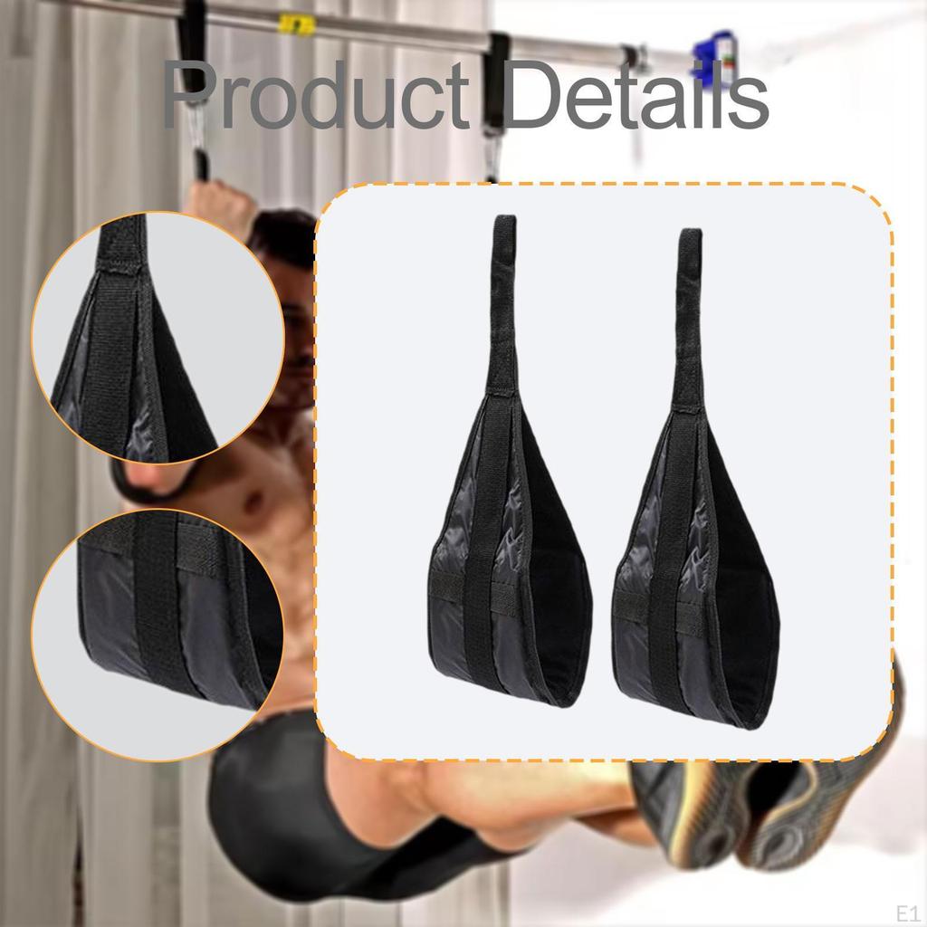 2 Pieces Hanging Ab Straps Equipment Leg Raise Exercise Heavy Duty Fitness for