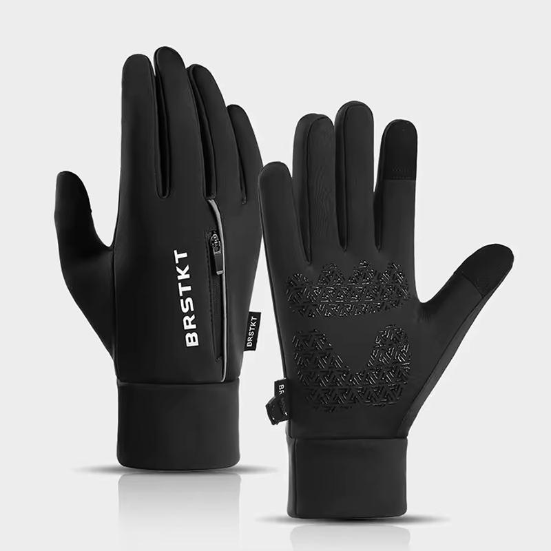 Winter Cycling Warm Gloves Men Outdoor Thick Warm Portable Pocket Full Finger Glove Touch Screen Waterproof Skiing Sports Gloves