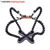 NEWACALOX Soldering Third Hand 4pc Flexible Arm Welding Helping Stand Electronic Repair PCB Circuit Board Holder Model Aircraft