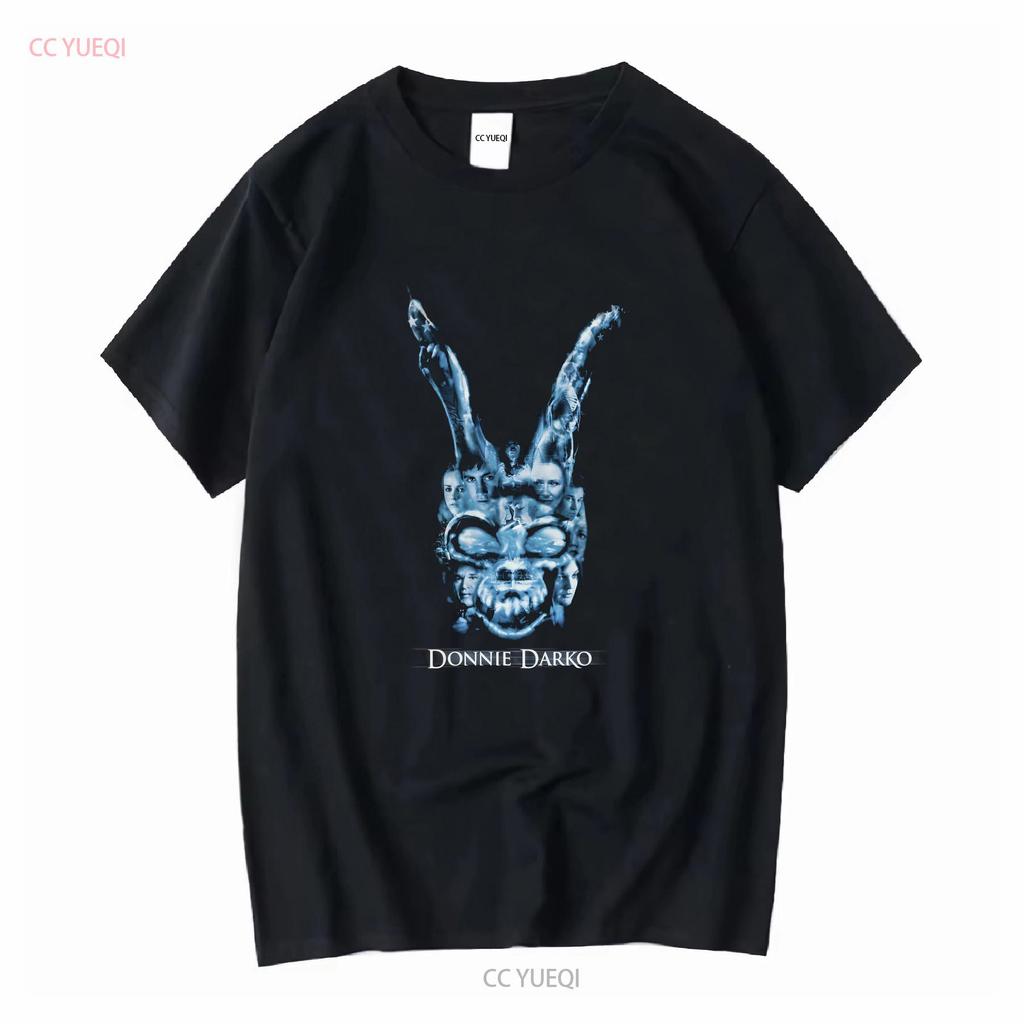 Vintage Donnie Darko Movie T Shirt Bunnysuit Mask Vintage Washed Stretched Stylish Homme Streetwear Graphic Soft Fashion