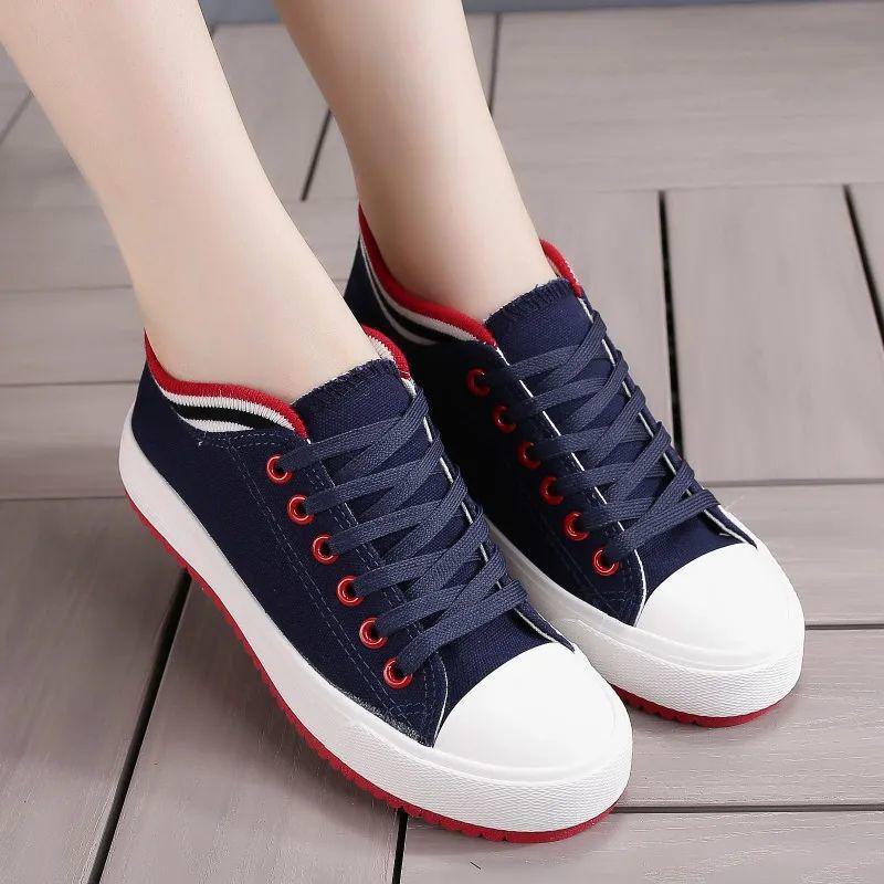 Zapatos Planos de Lona con Suela Blanda para Mujer Primavera 2025 - Versátiles y Casuales Estilo Caliente Estudiante Zapatos de Tabla