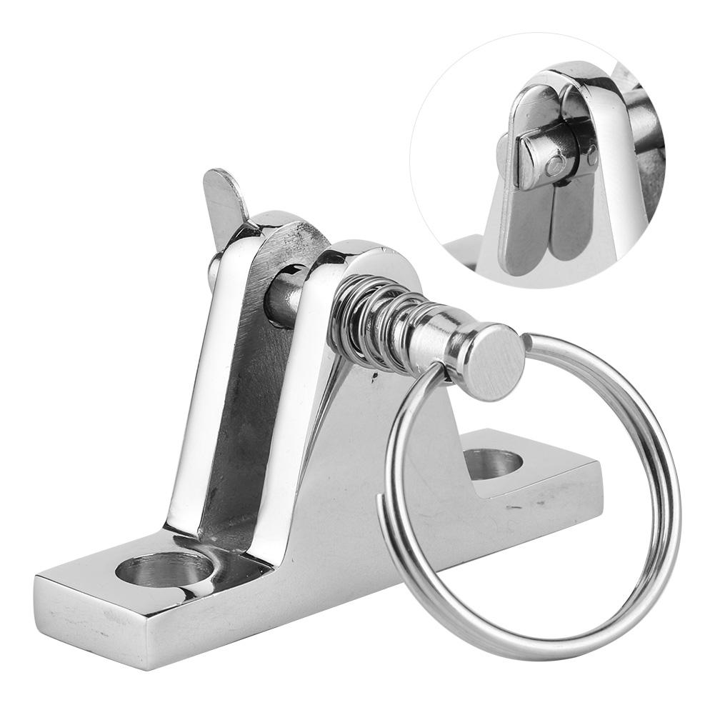 Deck Hinge Boat Bimini Top Fitting 90 Degree W Quick Release Pin Stainless Steel Marine Sprayhood Parts