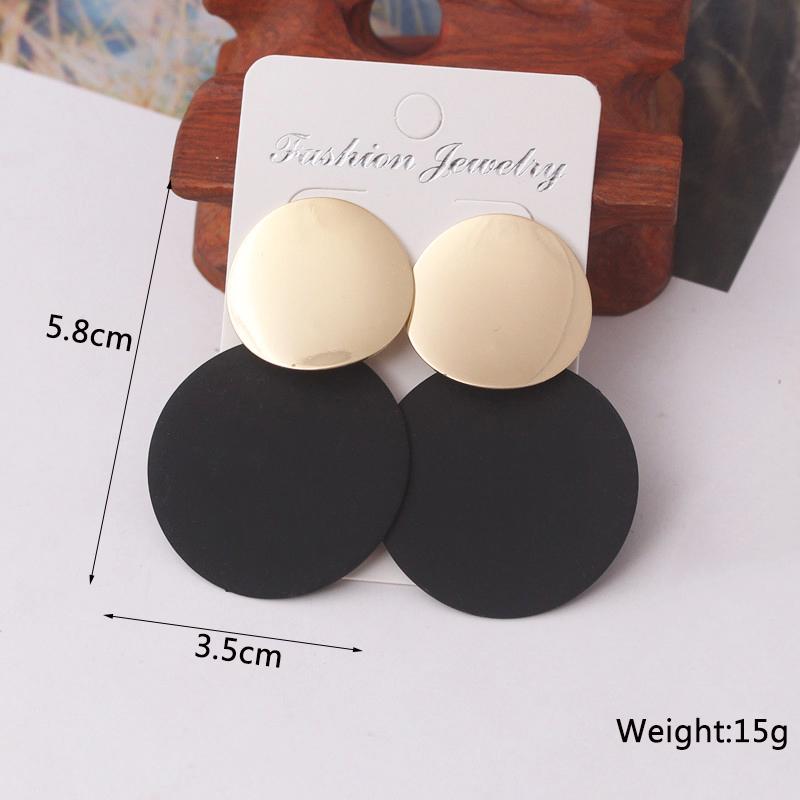 Black Hanging Long Earrings for Women Triangle Square Statement Drop Earrings 2025 boucle oreille femme Fashion Jewelry