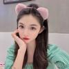 Animals Cat Ears Headband Face Wash Hairband Women Hair Hoop Funny Plush Hair Band  Makeup