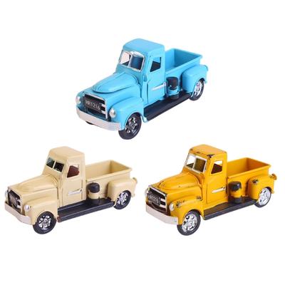 2022 Farmhouse Truck Floral Arrangement Decor Vintage Truck Resin Trucks Planter Antique Rustic Car Desktop Decoration
