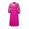 Summer Oversized Lace Hooked Flower Sexy Hollow Out Pleated Dresses for Women Cross Dress