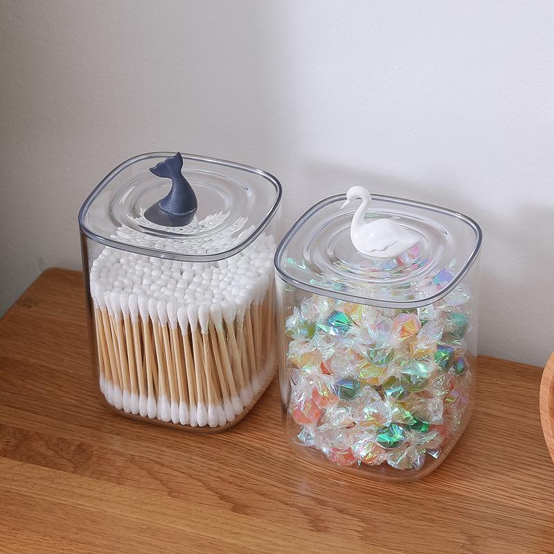 Creative A2999 Animal Desktop Dustproof Storage Box for Cotton Swabs