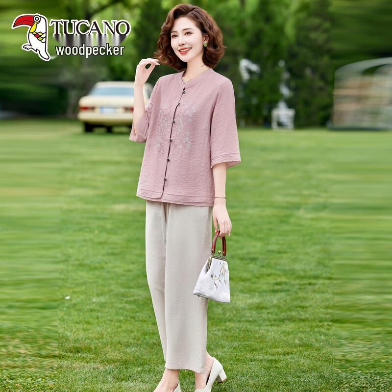 TUCANO Women s Petite High-End Summer 3/4 Sleeve Shirt & Set 4XL