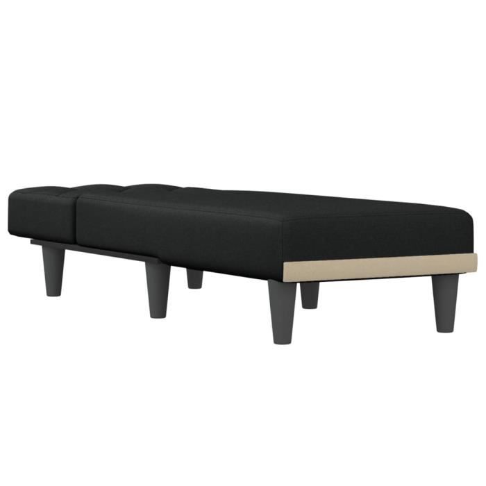 VidaXL Chaise Longue Black Fabric 352858