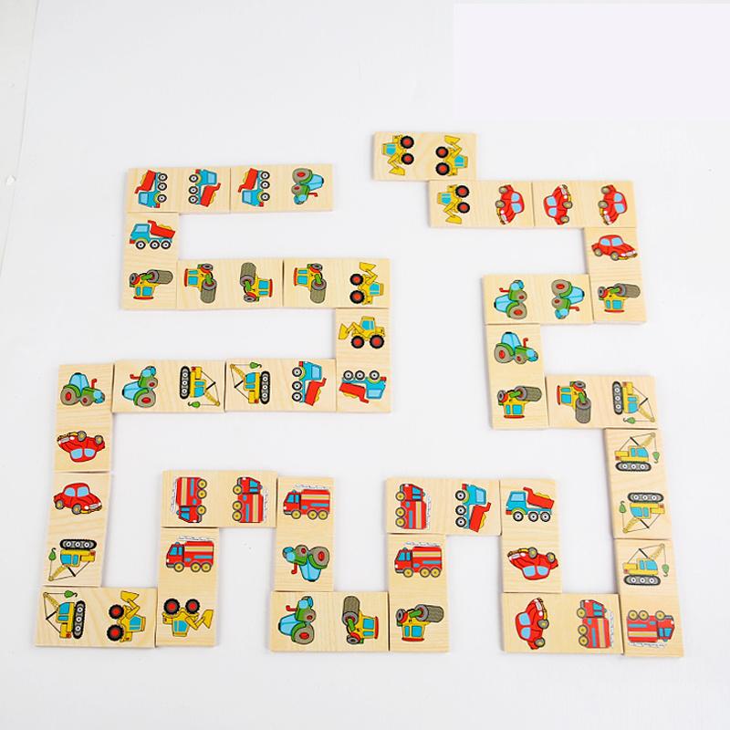 Hand Scratch Chain Game Wooden Puzzle Toy Board Baby Cartoon Montessori Early Education Traffic Dinosaur Fruit Cognitive Puzzle