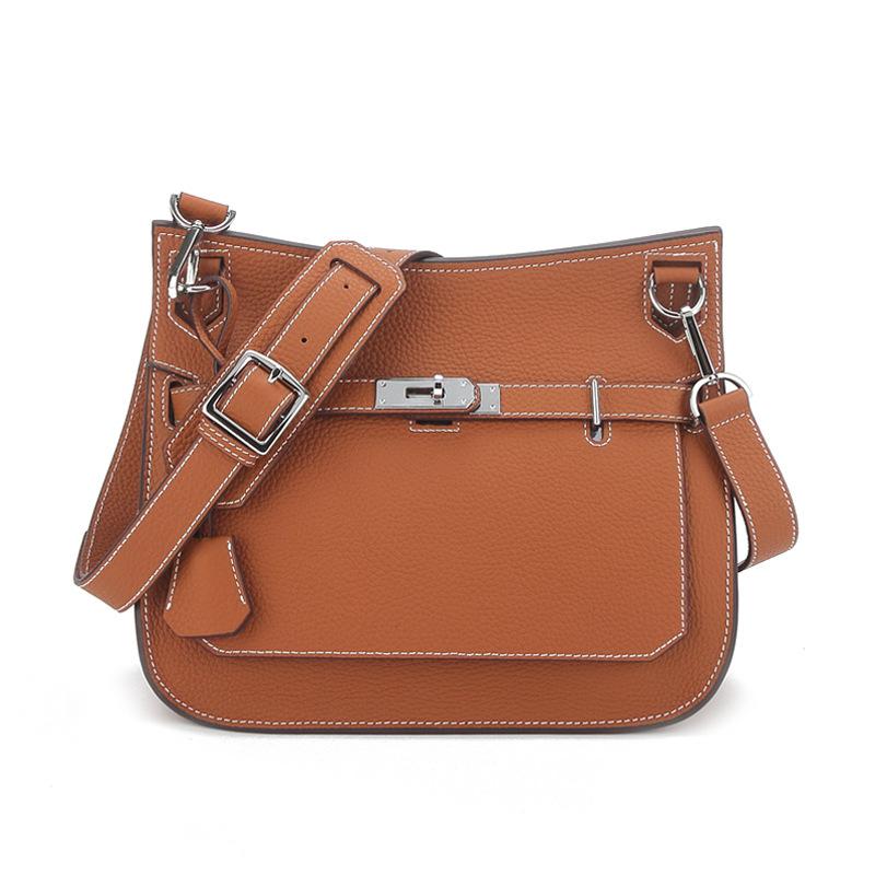 2025 Nová vrchní vrstva hovězí kůže Gypsy taška Kožená módní podpažní taška přes rameno Atmosférická textura Platinum Kai taška