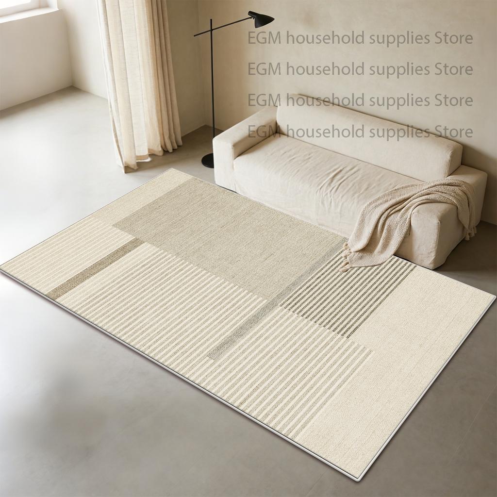Minimalist Rug Modern Geometric Living Room Decoration Bedroom Soft Floor Mat Bedside Non-Slip Washable Carpet Customizable