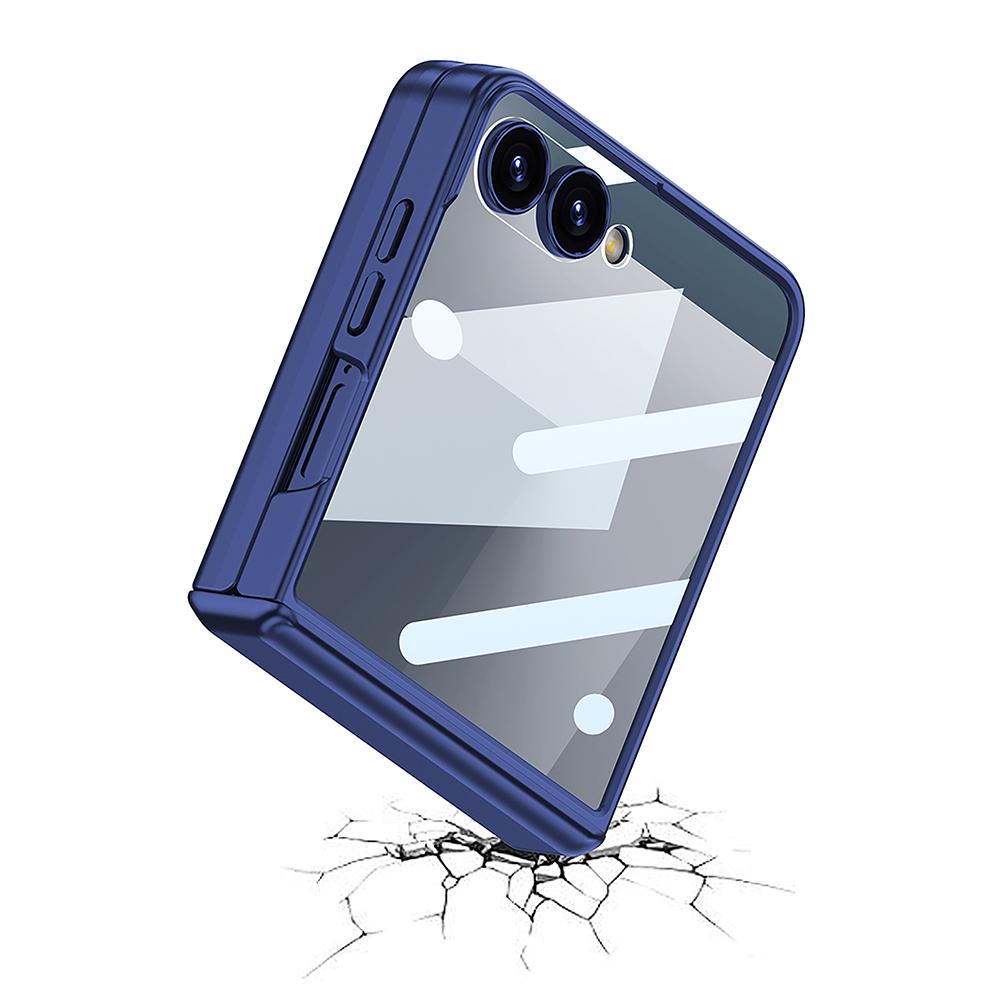 GKK For Samsung Galaxy Z Flip7 5G Case with Mirror Magnetic Folding Hinge PC Tempered Glass Phone Cove