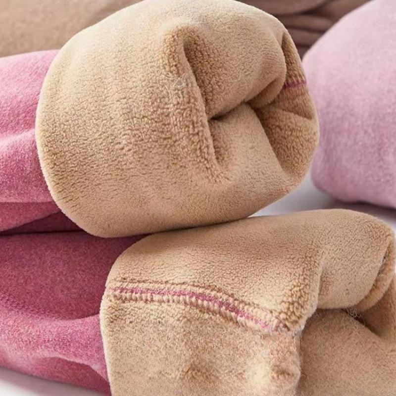 High Waist Women's Fleece Lined Thickened Base Layer Thermal Pants Lamb Wool Cotton Warm Leggings for Winter