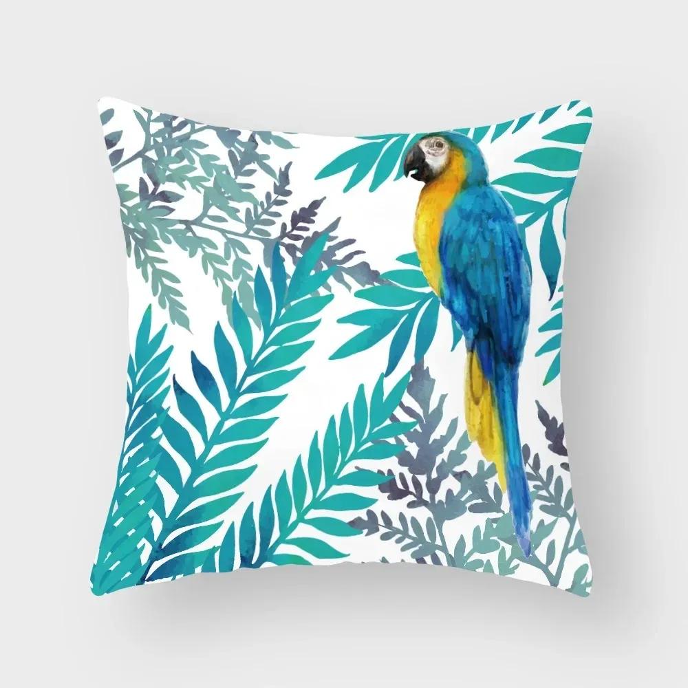 Luxuriöse Heimdeko Kissenbezug Tropischer Flamingo Kissenbezug Wohnzimmer Sofa Kissenbezug