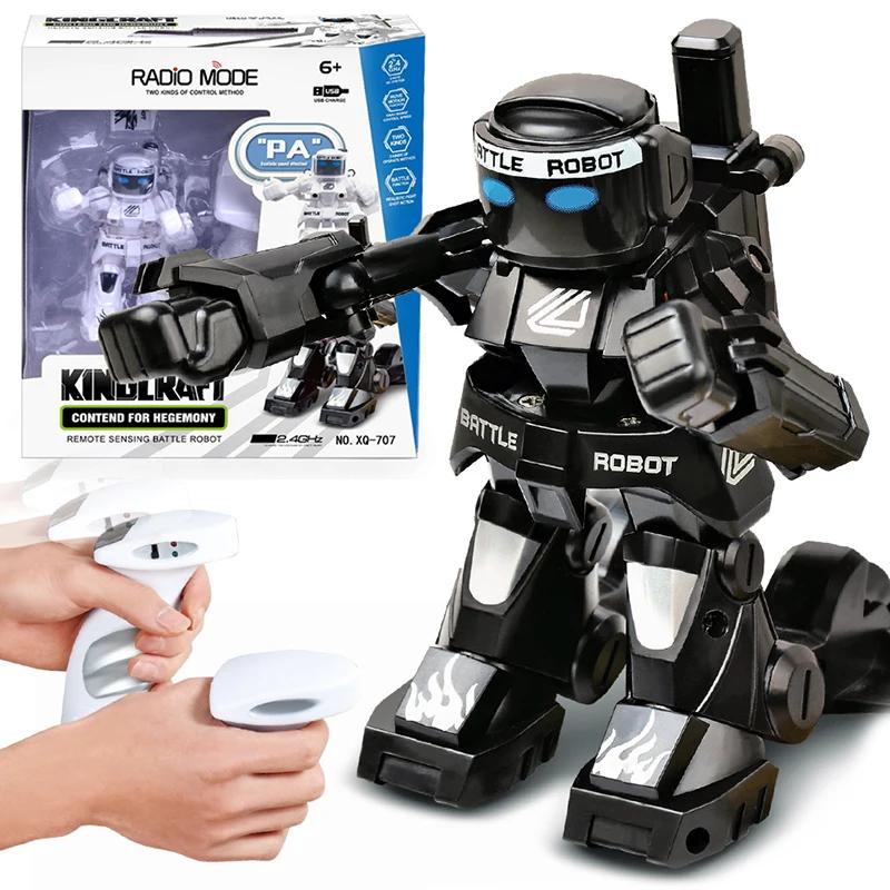 777-615 Battle RC Robot 2.4G Body Sense Remote Control Boxing Robots Toys For Kids Gifts Mini Smart Robot Battle Toys For Boys