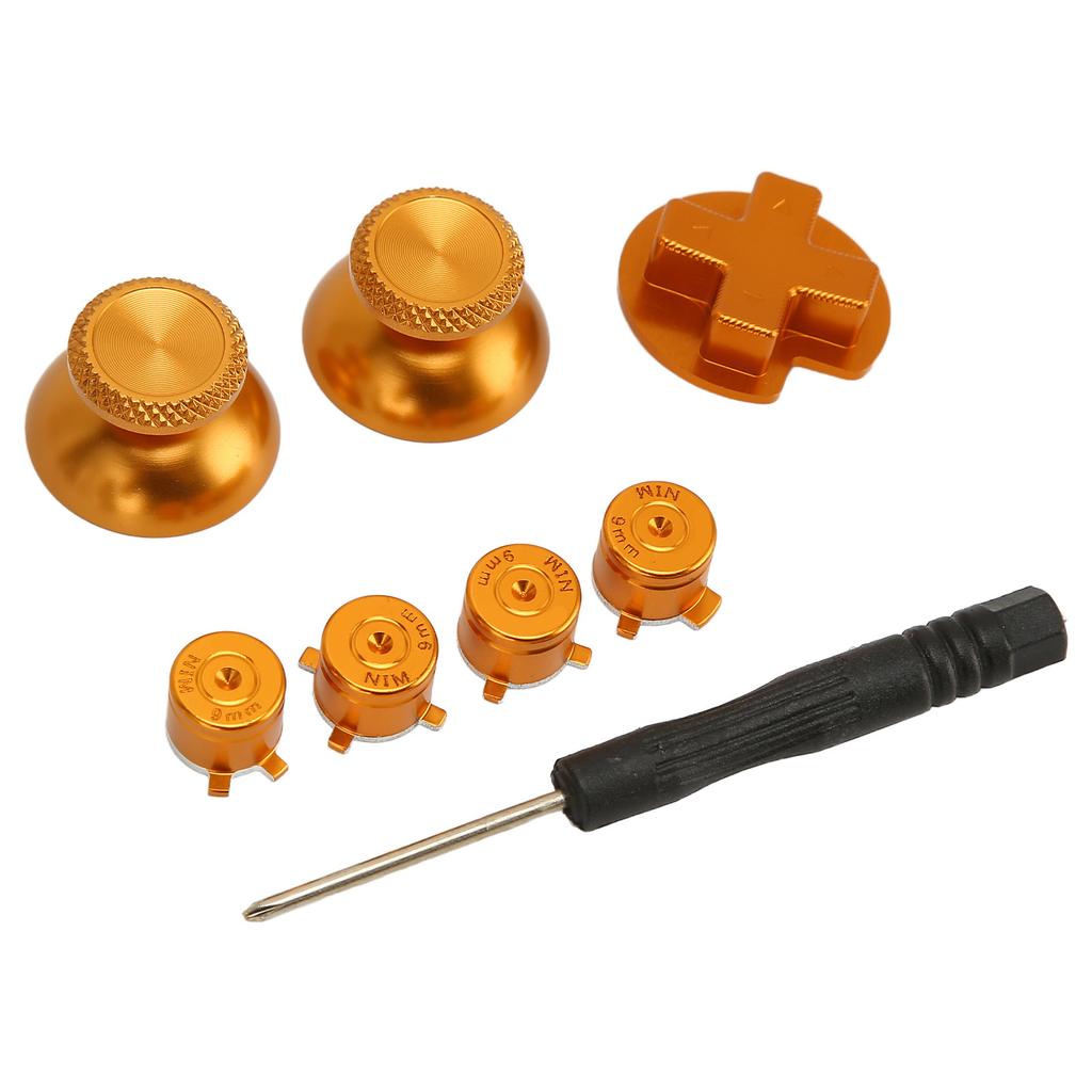 Gamepad Metal Buttons Aluminum Alloy DIY Replacement Game Controller Button Parts for Switch Pro Game Controller Gold
