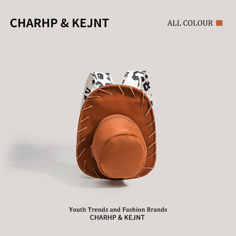 

Trendy Retro Cartoon Woody Hat Backpack for Women коричневый