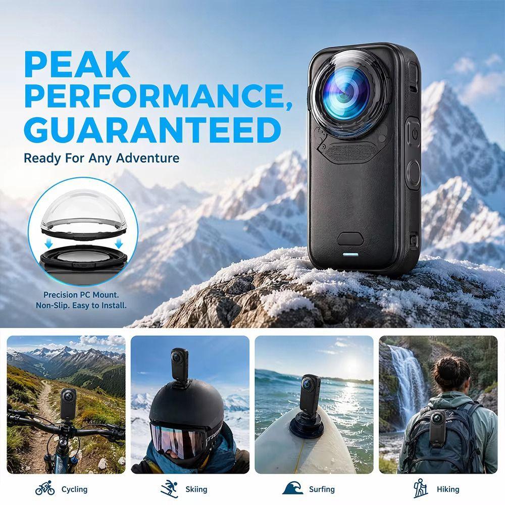 Removable Lens Protector Protective Lens Cap for Insta360 X6 Panoramic Camera Accessories